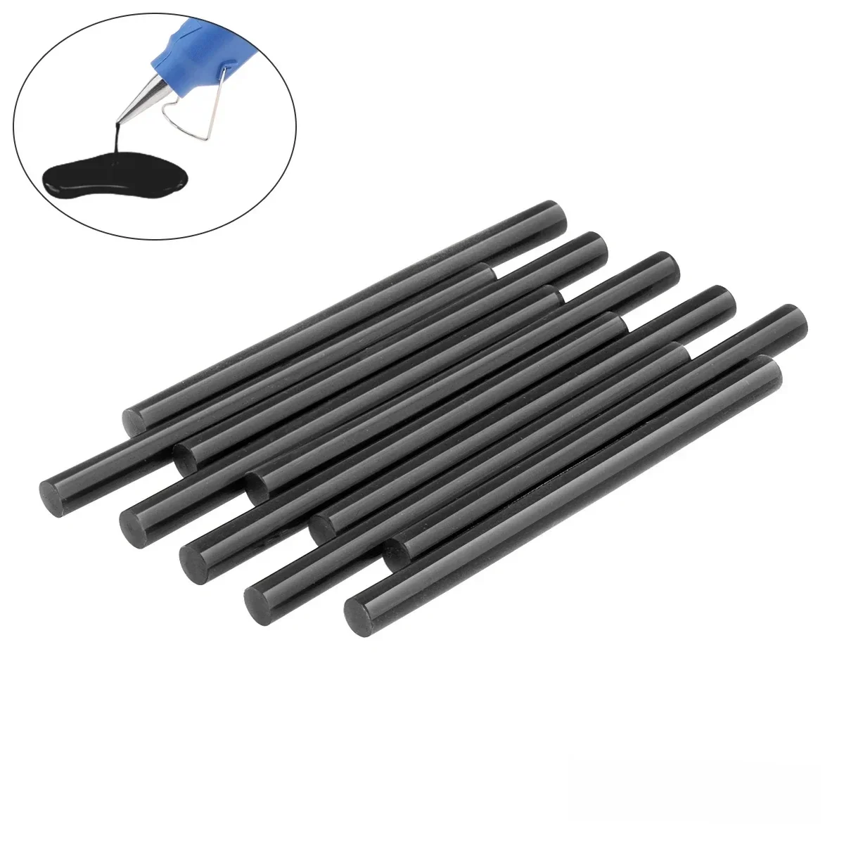 5 pièces 10 pièces bâtons de colle thermofusible noir 7mm x 100mm adhésif outils de bricolage à domicile pour pistolet à colle thermofusible artisanat Album réparation bâton de colle