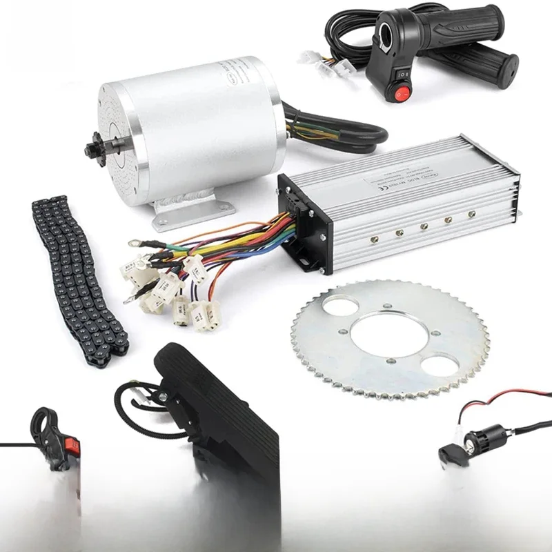 AliExpress kun ray Kunray Ebike Conversion Kit DC Motor Brushless Controller for Motor 36V 48V 2000W with Speed Throttle  for Scooters Go-Karts