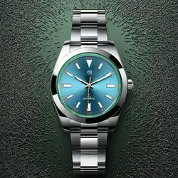 PAGANI DESIGN Green Glass Sapphire Men's Mechanical Watches Luxury Automatic Watch For Men NH35A Stainless steel Diving Clock