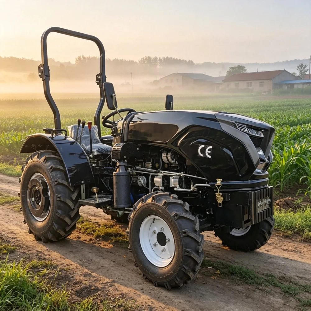 Farm Tractor 50HP 4‑Wheel‑Drive CE Euro5 Diesel, Cabin Optional, Various Farm Implements for Garden Farmland