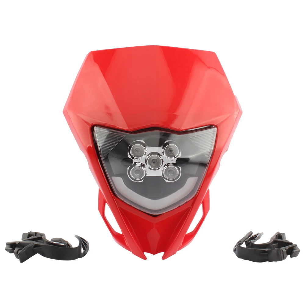 For YAMAHA Motorcycle Headlight Plat WR 250F 250R 450F YZ TTR FX MX 12V 2015-2019 Universel Enduro Dirt Bike Motocross Headlamp