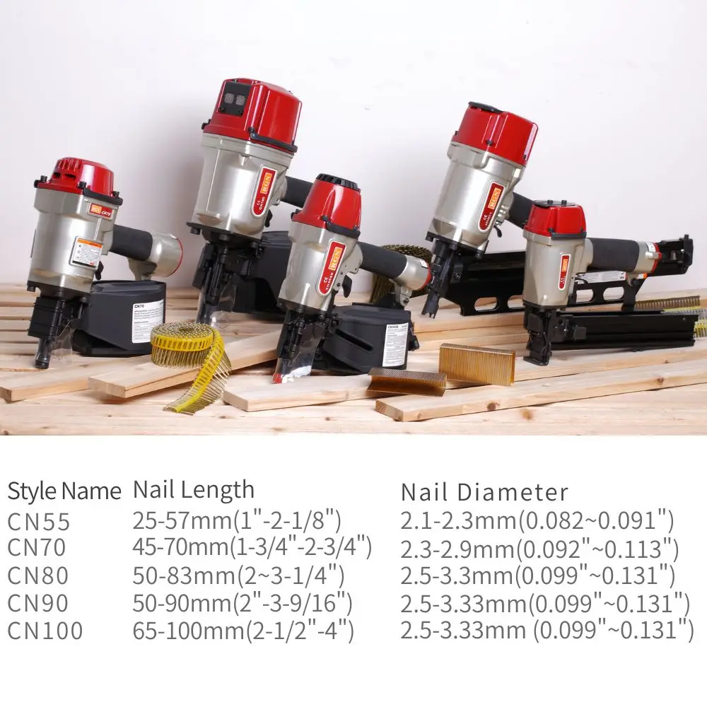 Coil Nails 25/38/50/70mm Carpentry Framing Nail Pneumatic Nail Gun Helical Nail for Industry Pallet Coil Nailer CN55 CN70 CN80