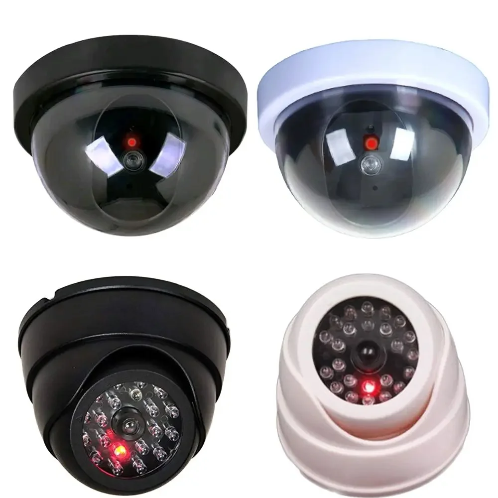 Kreatywna atrapa kopuły fałszywa kamera bezpieczeństwa CCTV 30 szt. Fałszywa dioda IR z migającą czerwoną diodą LED czarna/biała symulacja fałszywy monitor — zdjęcie produktu 7