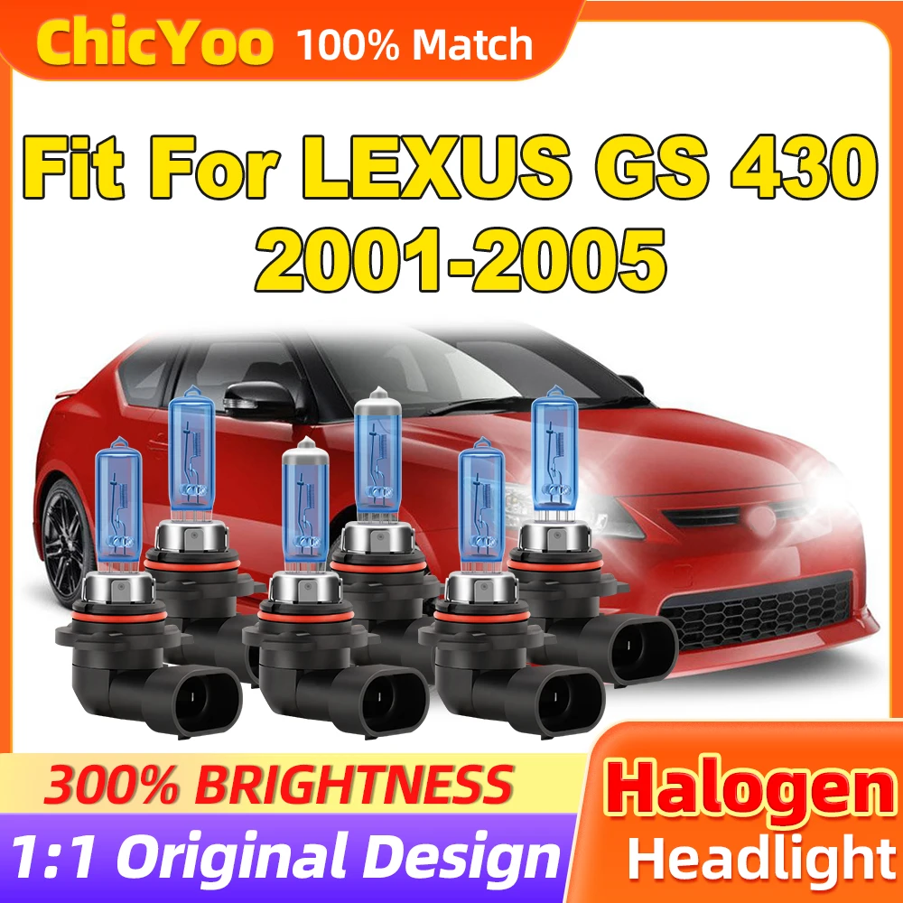 

Fit For LEXUS GS 430 2001 2002 2003 2004 2005 36000LM Halogen Headlights 300W High Low Beam Fog Lamps 6500K 12V Plug And Play