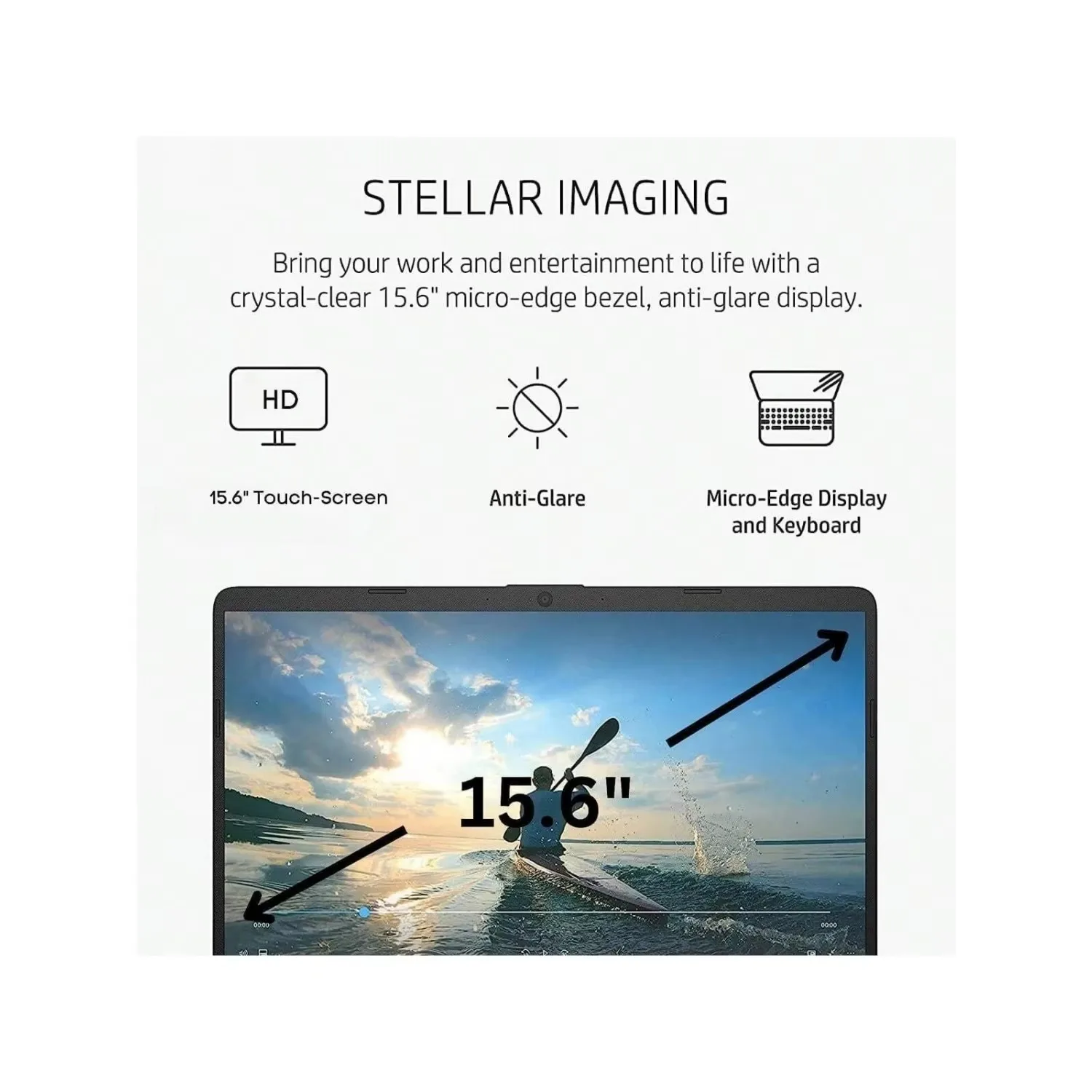 HP 15.6 "HD Touchscreen Laptop,Intel Core i3-1215U,32GB RAM,2TB SSD,Windows 11 Home, Silber