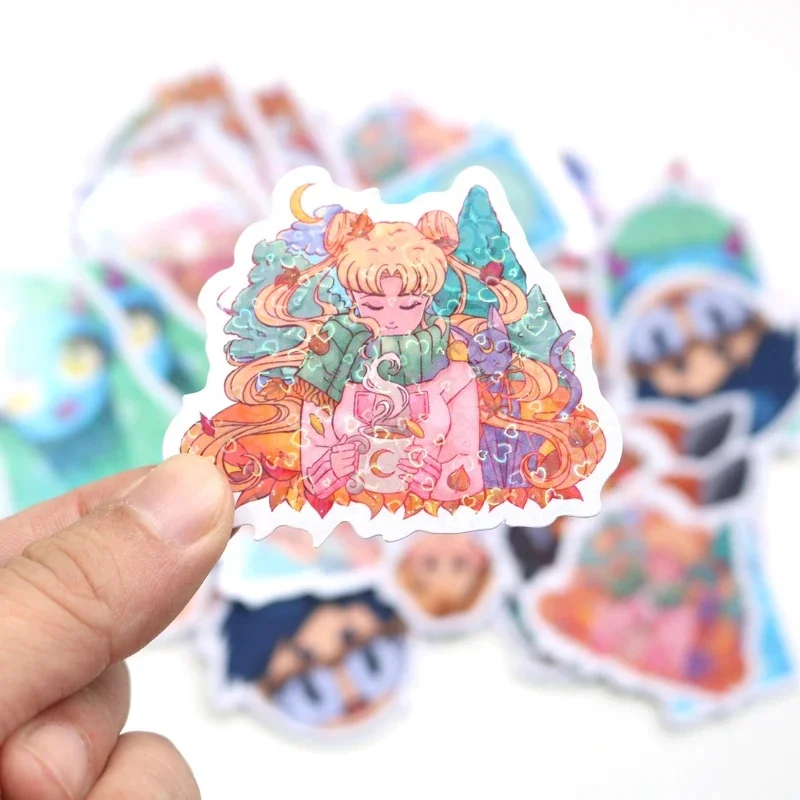 Autocollants personnalisés de film de coeur, PVC, imperméable, logo, vinyle, dessin animé, conception, marque, décorer, ordinateur portable, coupé, autocollant personnalisé pour les entreprises