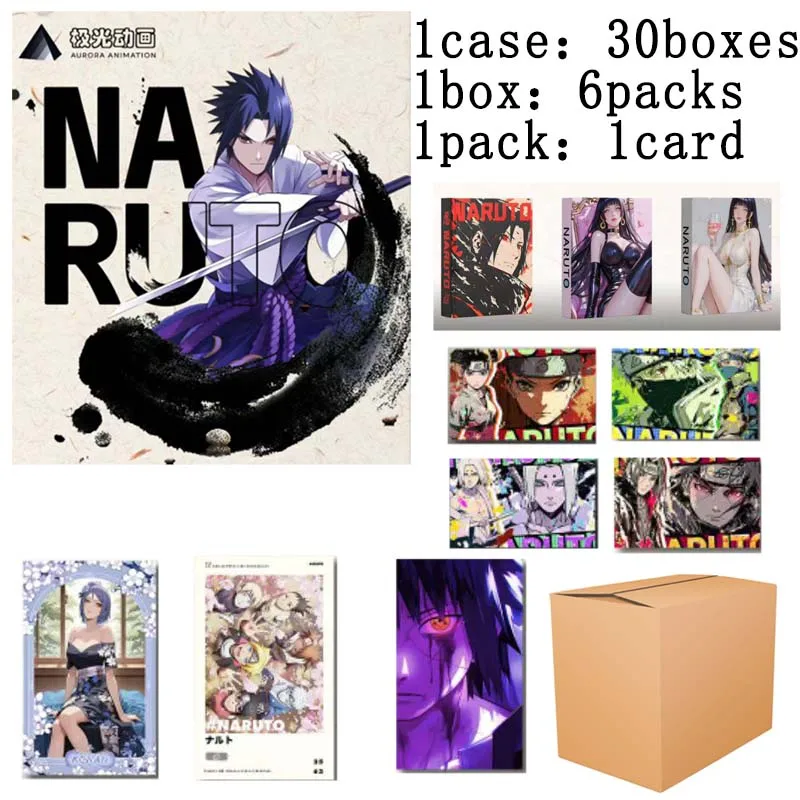 

Aurora Animation Naruto Collection Cards Booster Box Wave1 Various Styles Male God Kids Toys Playing Cards Tables Games
