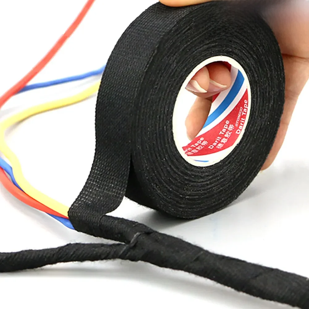 JJYY nowa szerokość 15mm * 15M taśma izolacyjna elektryczna żaroodporna wiązka przewodów pakiet PET taśma trudnopalna — zdjęcie 2
