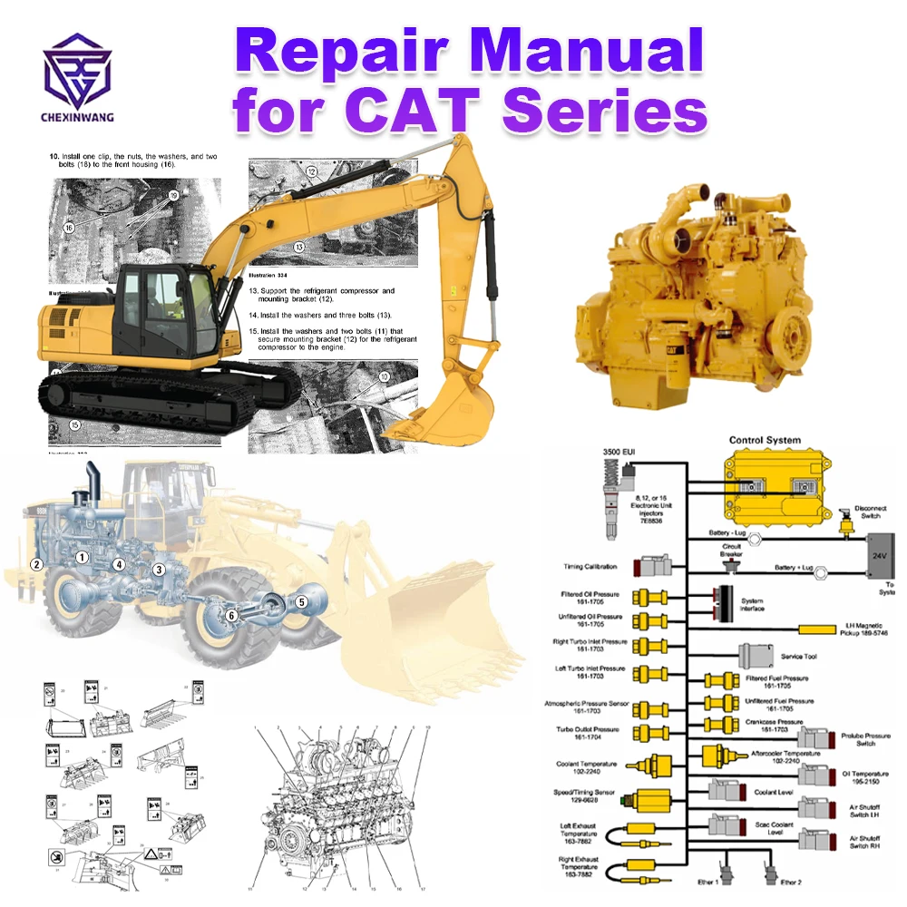 Repair Manual for CAT Series Engineering Vehicle Diesel Engine Control System Wiring Diagrams Diagnostic Fault Codes Maintanence