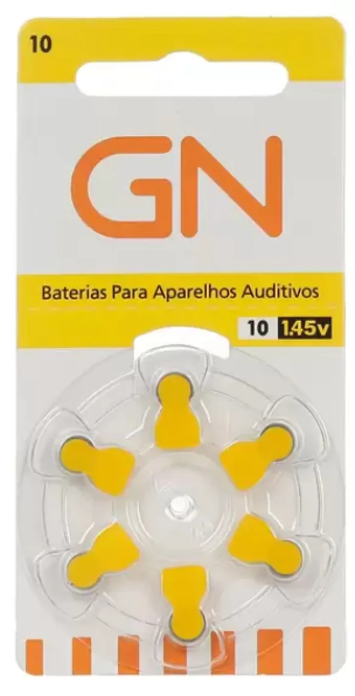 60 Baterias Pilhas para Aparelho Auditivo GN RESOUND - tamanho 312