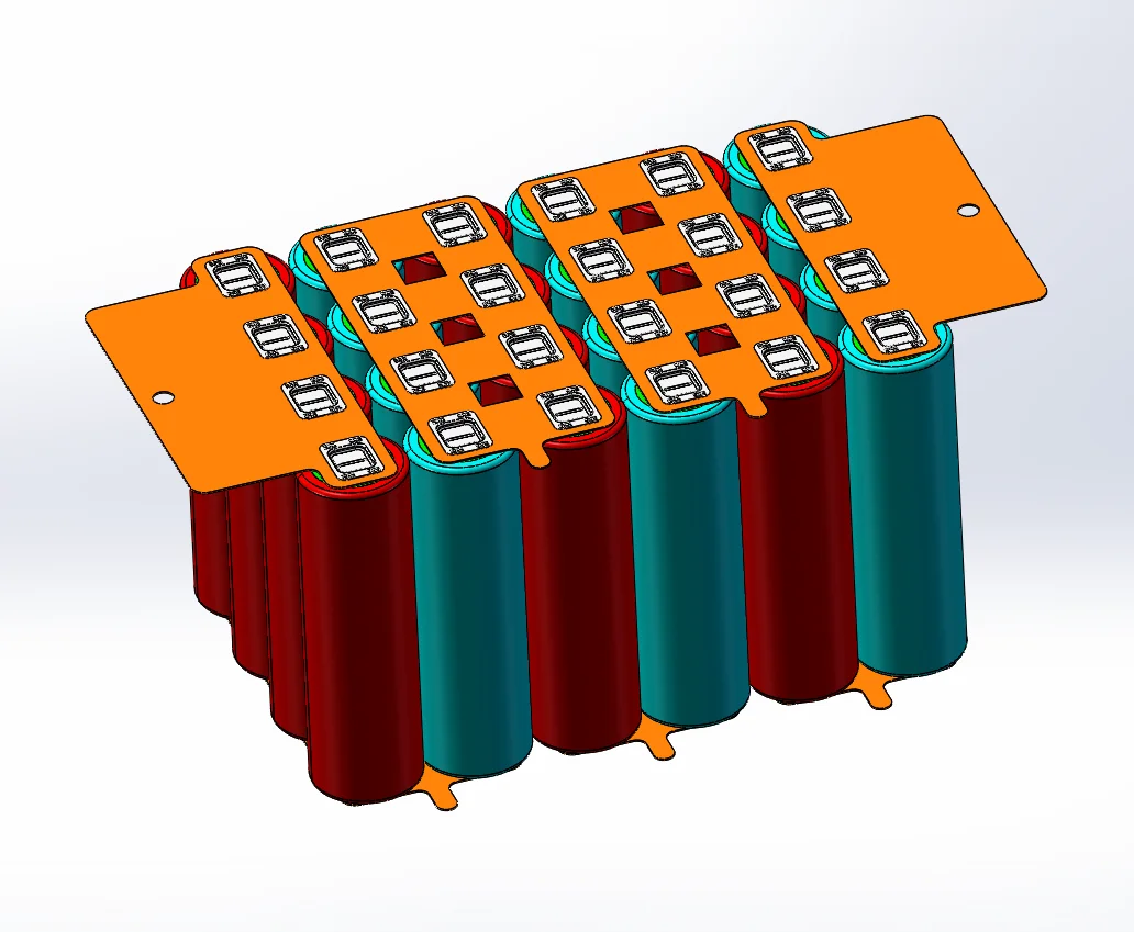 WELLGO 1SET 21700 Terminal Connectors Copper Flexible Bus Bar 6S4P 21.3MM No Spacer Copper Busbar LiFePO4 Battery Long Bus Bar view 6