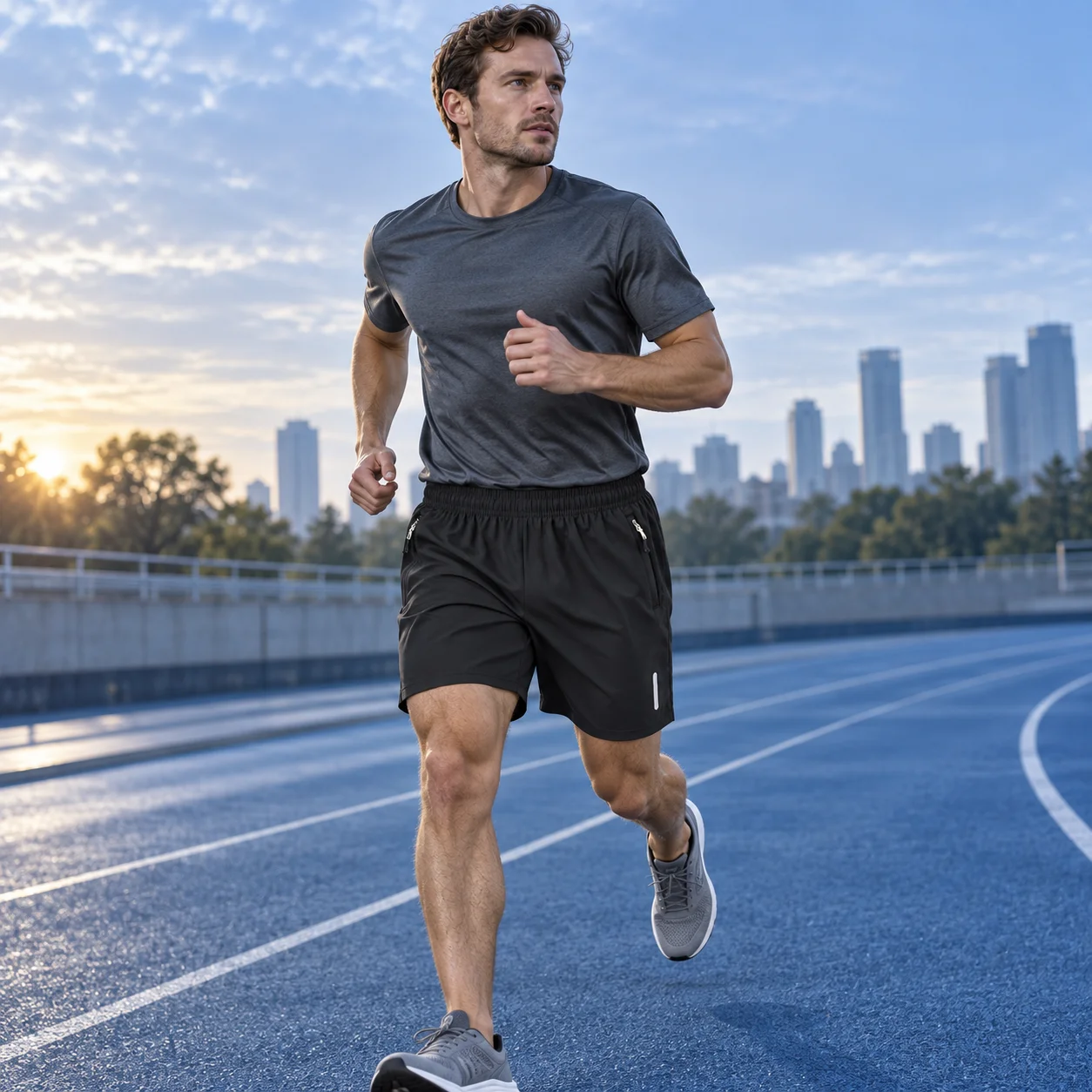 2-Pack Breathable Running Shorts for Men Quick-Dry Sports Shorts with Zipper Pockets for Gym Training Top Rated 2026