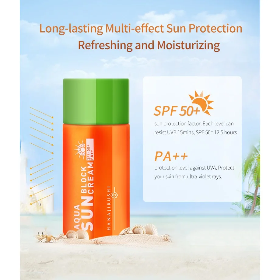 Sonnencreme HANAJIRUSHI Whitening Sun Screen Ultraleichter wasserbeständiger SPF SPF50+ PA++ 60 ml