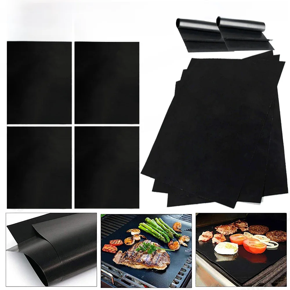 Polymères antiadhésifs pour barbecue 40x33cm, 1 à 5 pièces, feuille de cuisson facile à nettoyer