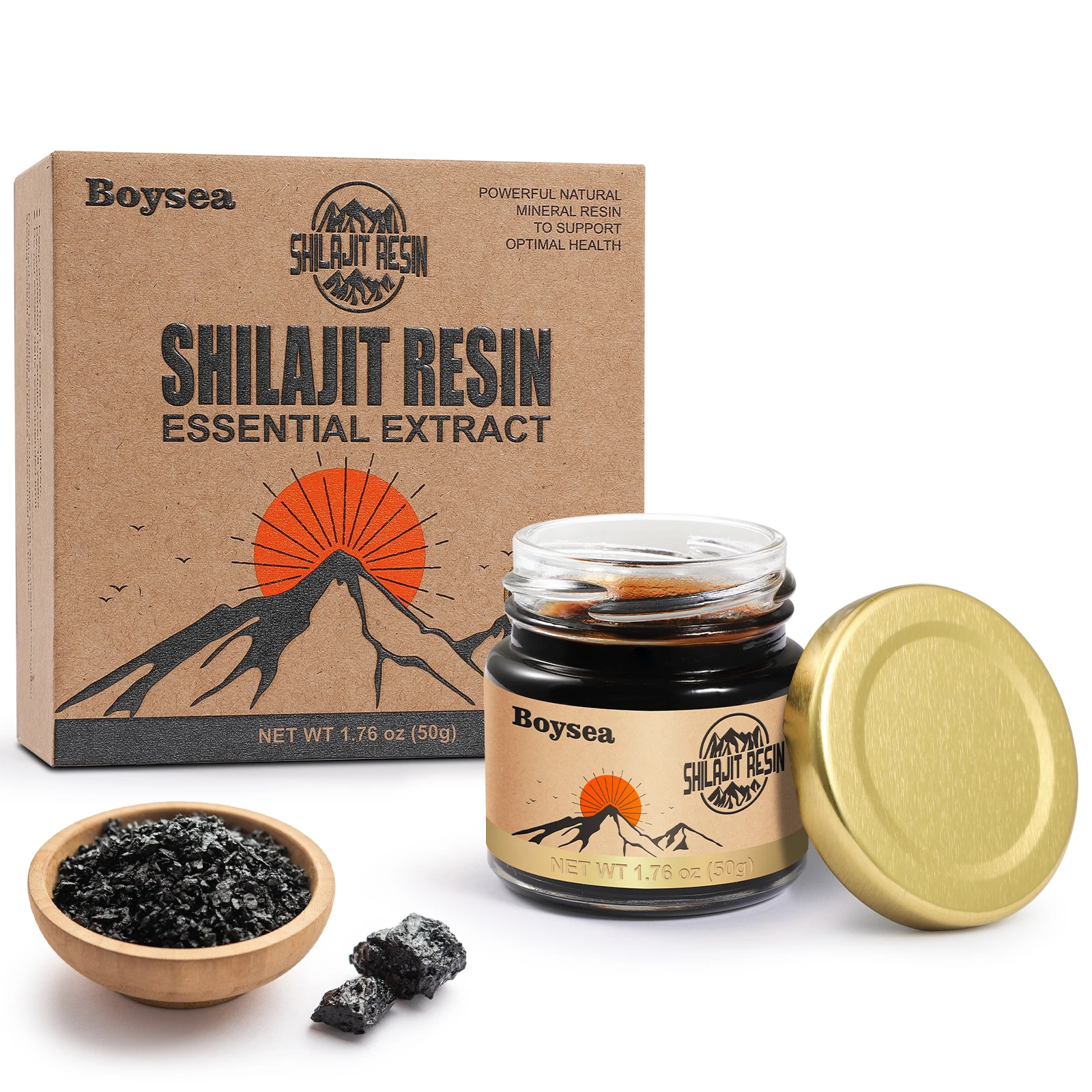 Windboss الراتنج النقي من الهيمالايا Shilajit |     600 مجم، 80+ حصص |     الطاقة والتركيز والحيوية الطبيعية والمعادن التي تتبعها وحمض اللوفيتش، عضوي 100%، خالي من السكر |     1.76 أوقية