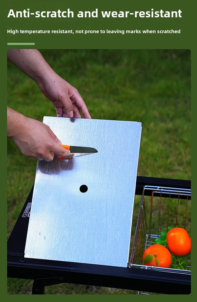 Tryhomy Abflusskorb-Abdeckung 3-in-1 Edelstahl-Schneidebrett 1 Stück Brett für IGT-Tisch Outdoor-Camping-Zubehör – Detail 5