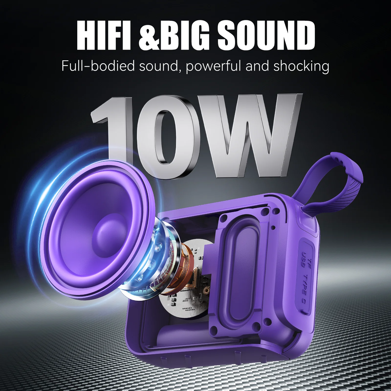 Bluetooth Speakers TWS 10W Enhanced Bass Portable Outdoor Wireless Speaker 30Hrs IP7 Waterproof Shower Speaker Bluetooth 5.3