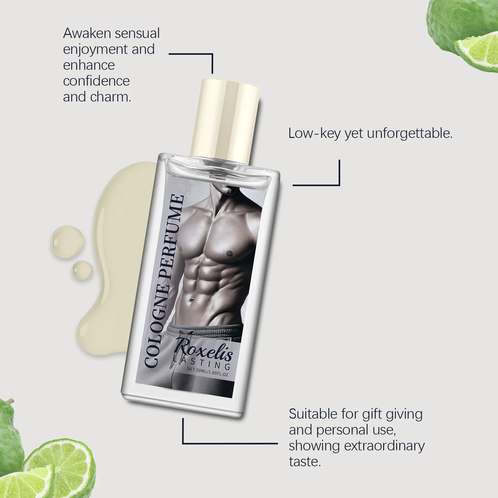 Roxelis Men Pheromone Cologne Spray Charming Elegant Fragrance_voghion.com