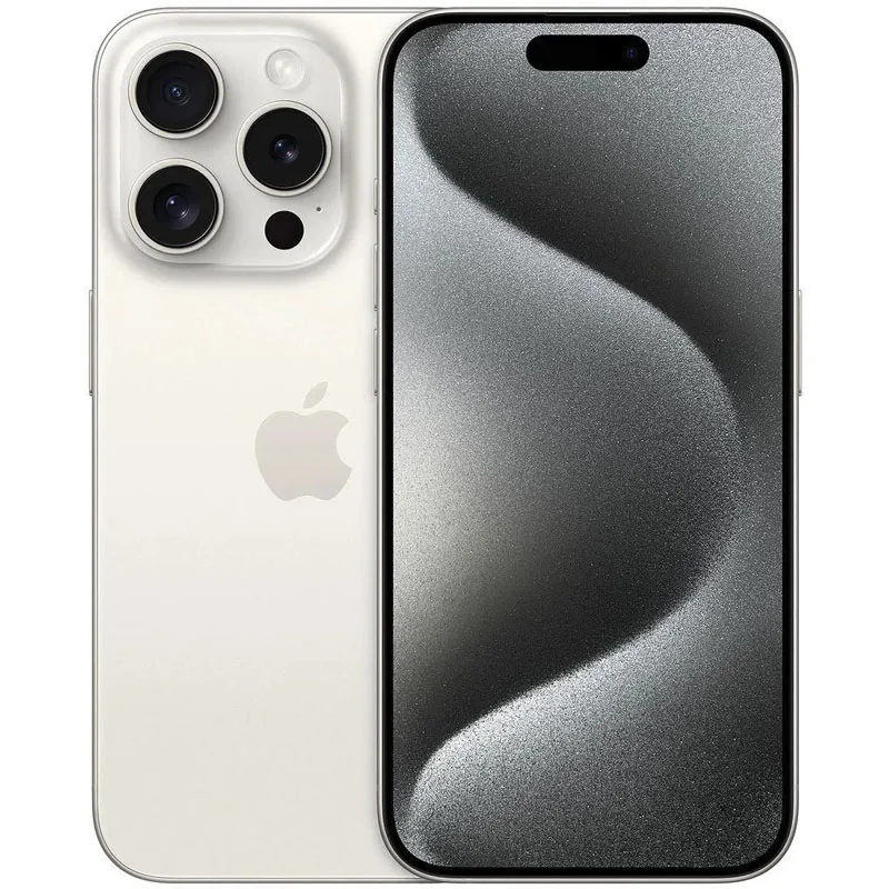 iPhone 15 Pro original, double eSIM, 5G, smartphone, 6,1 pouces, Face ID, 128 Go/256 Go, double e-SIM, NFC, 48 MP + 12 MP, 120 Hz, A17Pro, t�l�phone portable