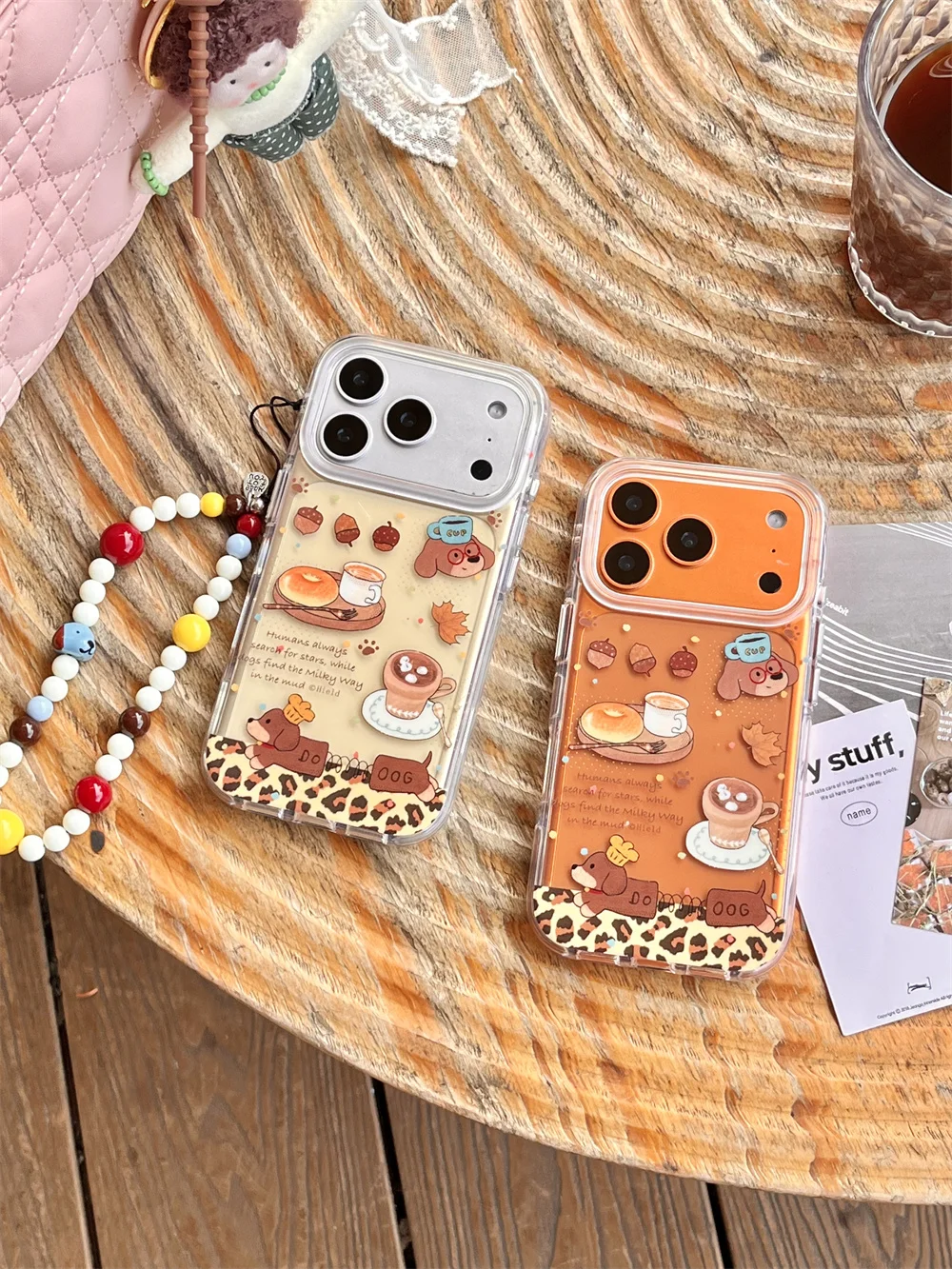 

New luxury sausage dog afternoon tea strap hanging rope suitable for iPhone 17 Pro, 13, 14, 15, 16 Pro Max, anti fall protection