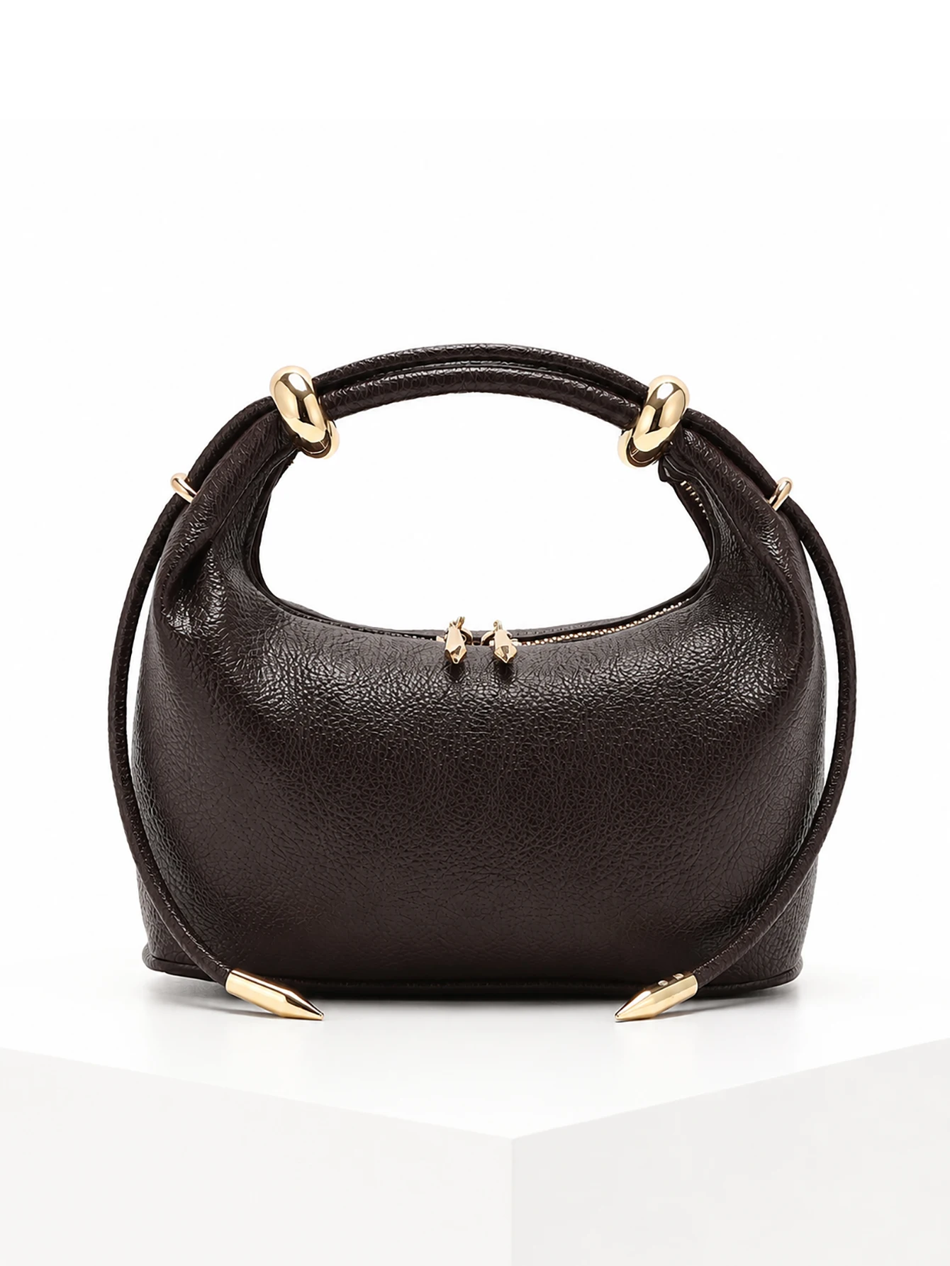 

Women's PU Leather Hobo Bag, Chic Designer Top Handle Shoulder Underarm Handbag, Luxury Niche Fashion Purse