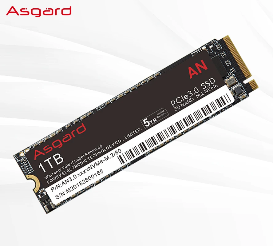 Imagem -04 - Asgard-unidade Interna de Estado Sólido para Laptop Desktop Ssd An3.0 1tb M.2 Nvme Pcie3.0 x4 2280 3300 Mbps