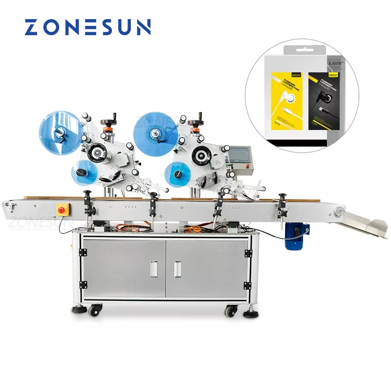 ZONESUN Automatic Labeling Machine Intelligent Control With Detection Function Flat Surface Square Bottle Automatic Labeler