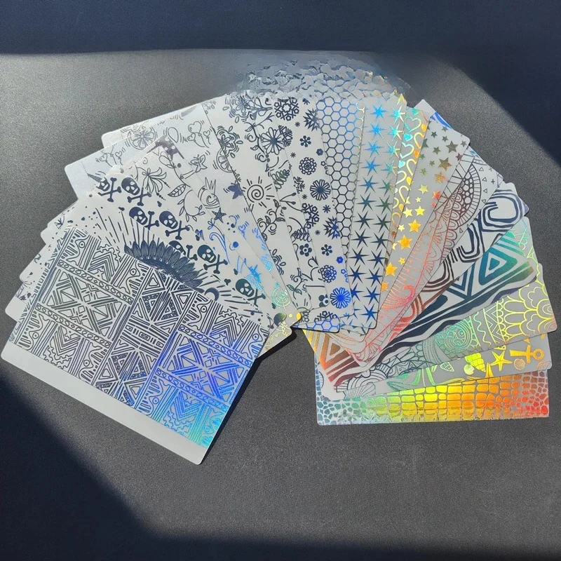 10 sztuk-50 sztuk 3D brokatowa folia tylna do inteligentnej maszyny do cięcia kolorowe ogniskowanie dekoracyjna tylna pokrywa naklejka Protector dla iPhone'a — zdjęcie 2