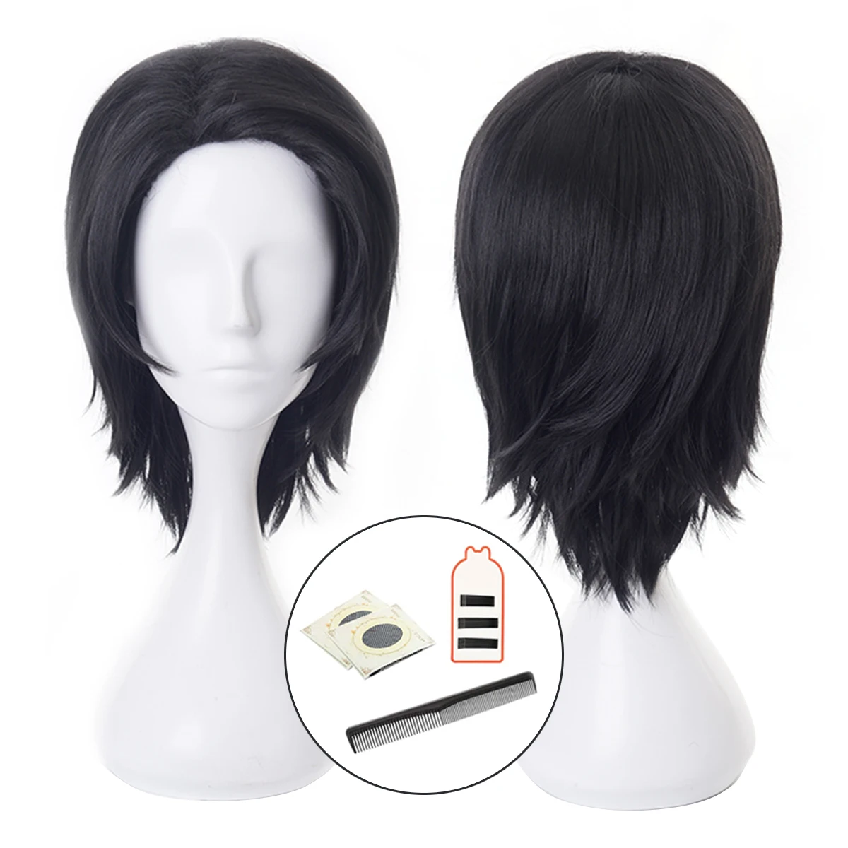 HOLOUN Jujutsu JJK Anime Okkotsu Yuta Cosplay Wig Rose Net Synthetic Fiber Adjustable Size Halloween Christmas Party