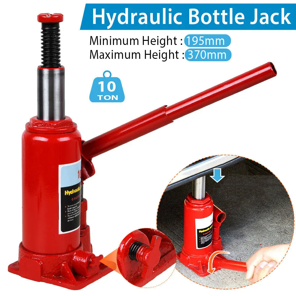 10 ton fleskrik, zware hydraulische hefboom voor auto, bus, boot, vrachtwagen, caravan - afbeelding 2
