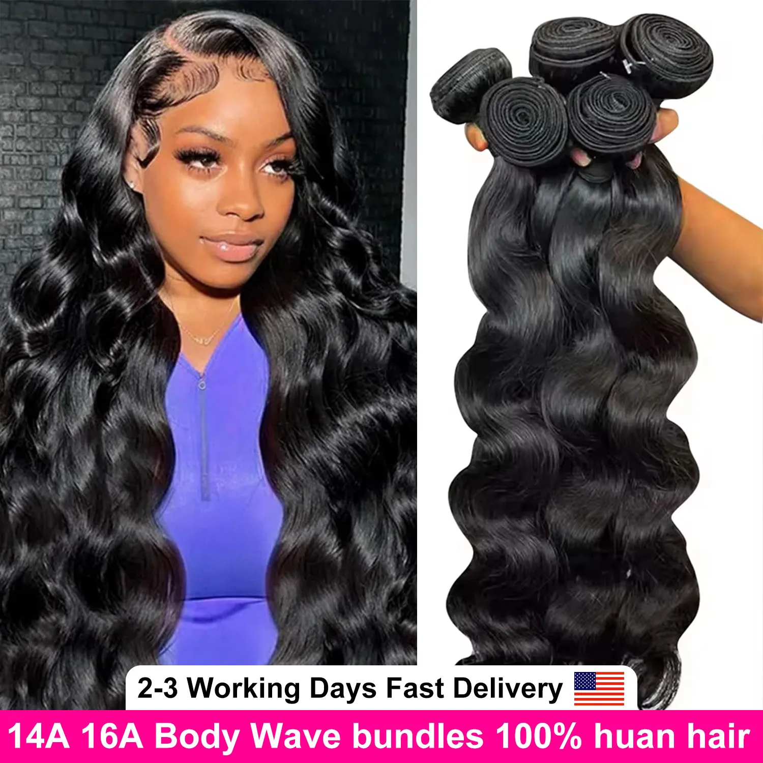 

40-дюймовые пучки человеческих волос с объемной волной, 100% качество, 16А, бразильские волосы девственницы, 3 4 5 шт., пучки необработанных волос для женщин