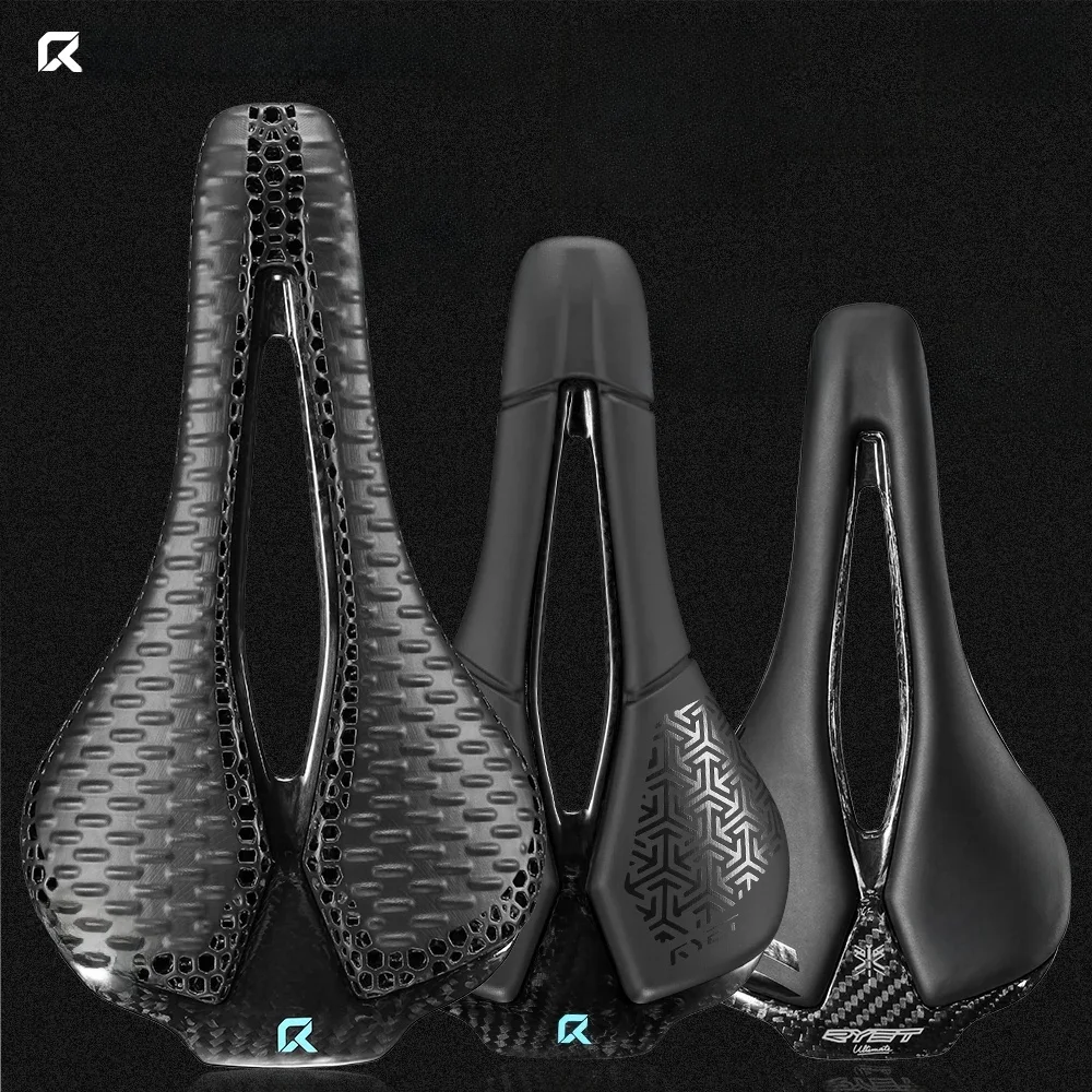 AliExpress Lexon RYET Full Carbon 3D Printed Bike Saddle 250mm*140MM 115g 7*9mm Super Light Bicycle Seat MTB Gravel Road Saddle Bike Parts