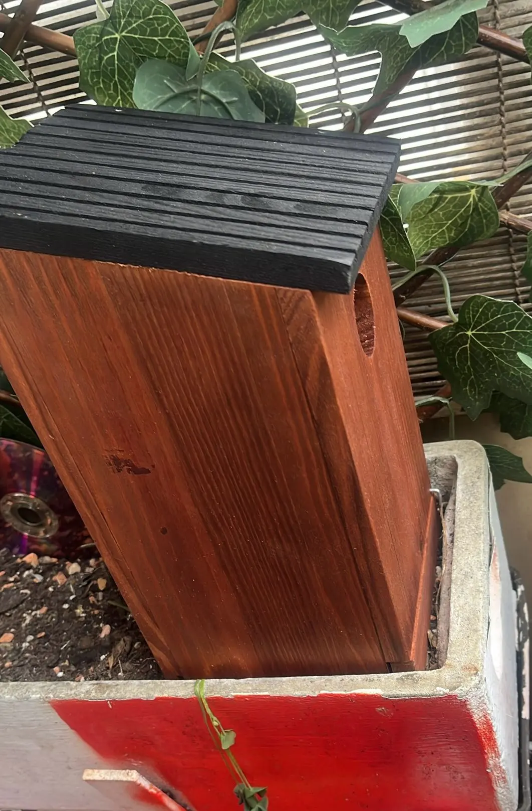 Bird Nesting Box Hanging Birdhouse Hanging Wooden Bird House DIY Breeding Parrots Bird Nesting Box for Outdoor Garden Decoration photo review