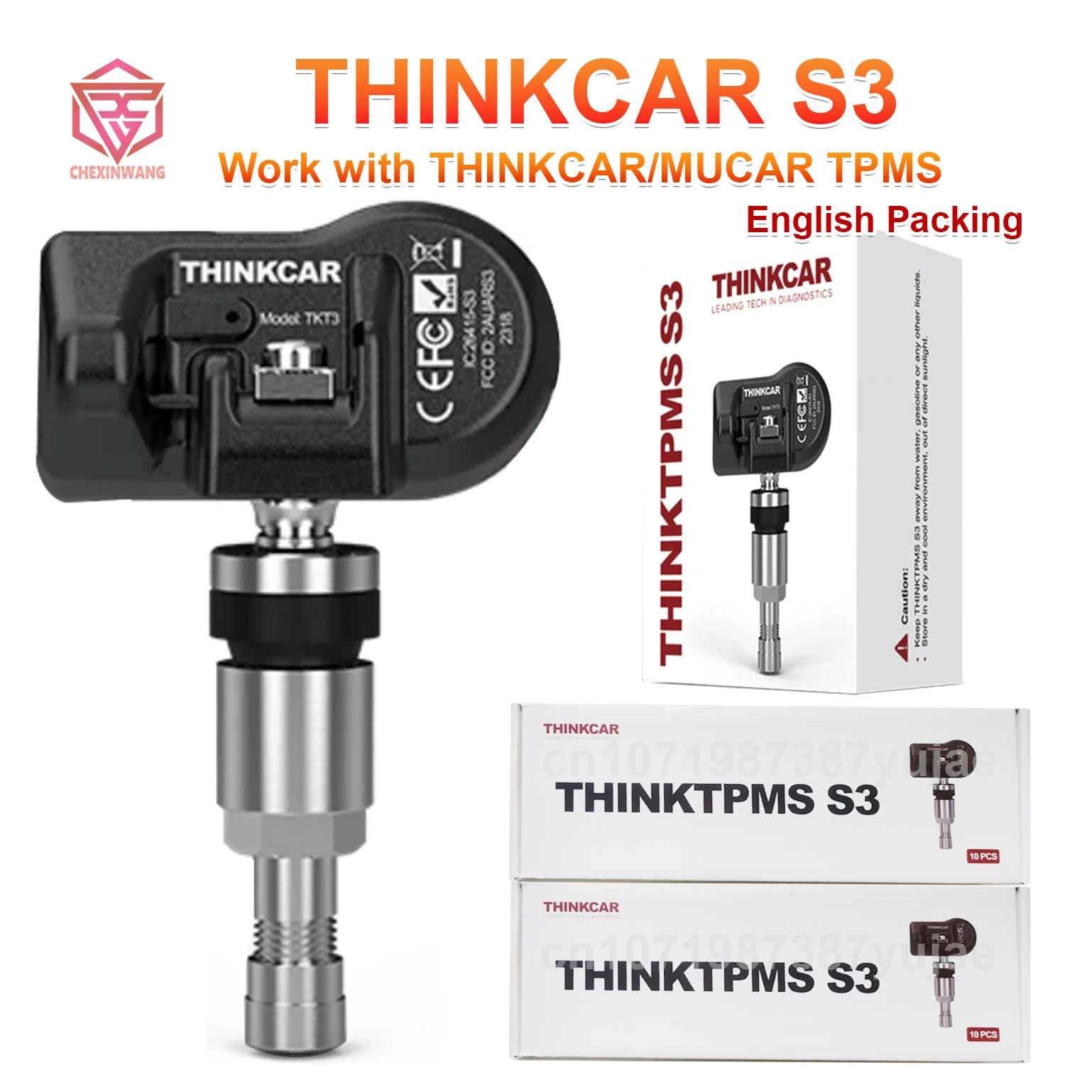 THINKCAR TPMS S3 Upgrade of S2 Car TPMS Tire Pressure Sensor 315MHz 433MHz Activator Detector Tool Program Relearn Reset