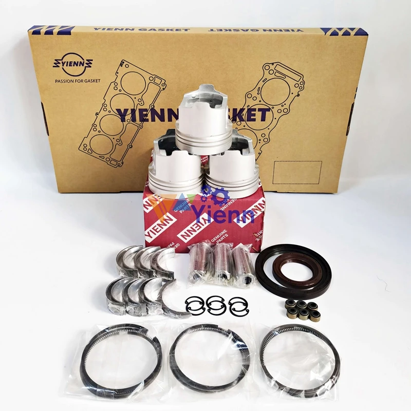 

K3F Overhaul Rebuild Kit with Full Gasket Piston For Mitsubishi MTE2000 MT20 MT20MS4 Tractors Diesel Engine Spare Parts