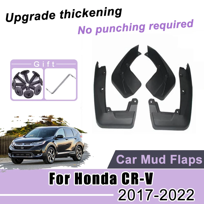 4PCS Mudguards For Honda CR-V 5 CRV RW RY 2017~2022 2018 Splash Guard Mudguards With Screws Front Rear Fender Auto Accessories