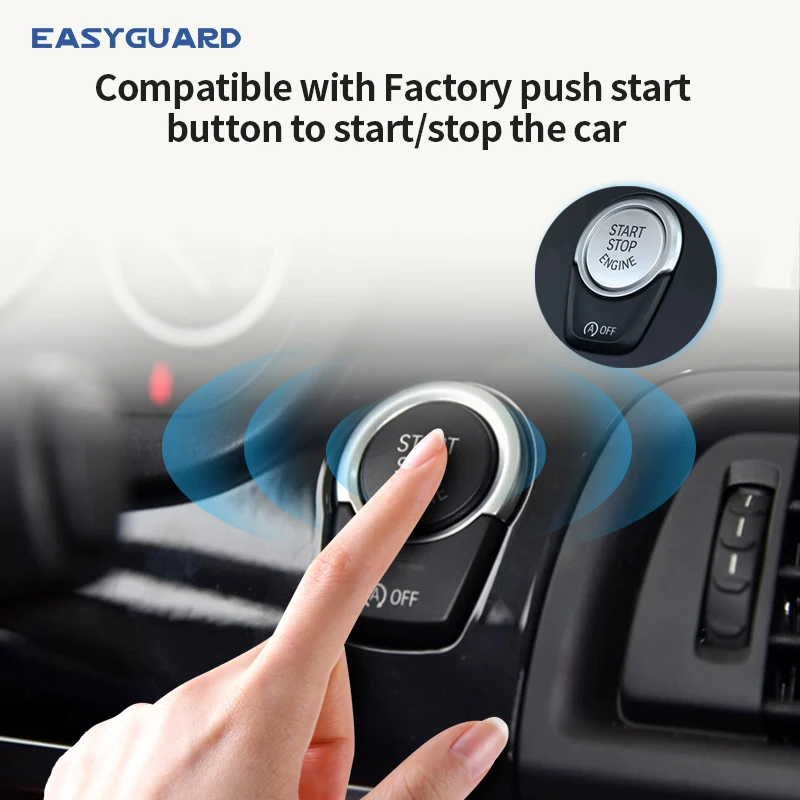 EASYGUARD CAN BUS plug & play remote starter fit for BMW F32,F33,F36,F48,F49,F39,F15,F16,G30,G01,G05,G20,G11 with oem button