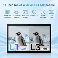 10.95‑Inch Slim Android16 Tablet with Gemini AI,30GB(3+27GB Virtual)RAM 128GB ROM 1TB Expandable, Widevine L1 1920*1200 Display,7800mAh Long Standby Battery,5MP+8MP Dual Cameras Five‑Core Tablet for Streaming Work Study Gaming 5