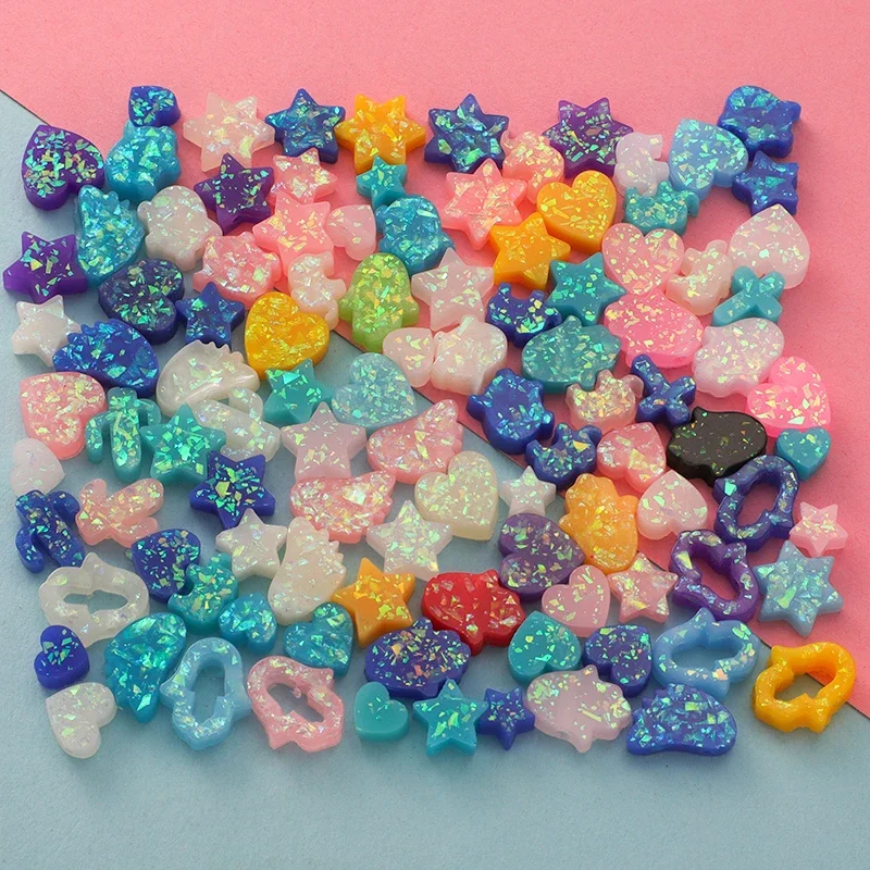 Fnixtar 20 stücke Synthetische Opal Tier Stern Herz Perlen Fatima Perlen Charms Für DIY Schmuck