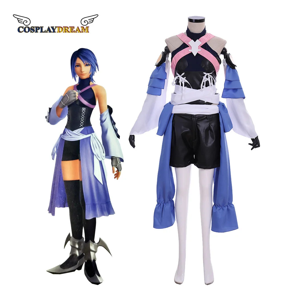 

Kingdom Hearts Birth By Sleep Aqua Cosplay Costume Halloween Carnival Clothing Custom Made Suits Outifts