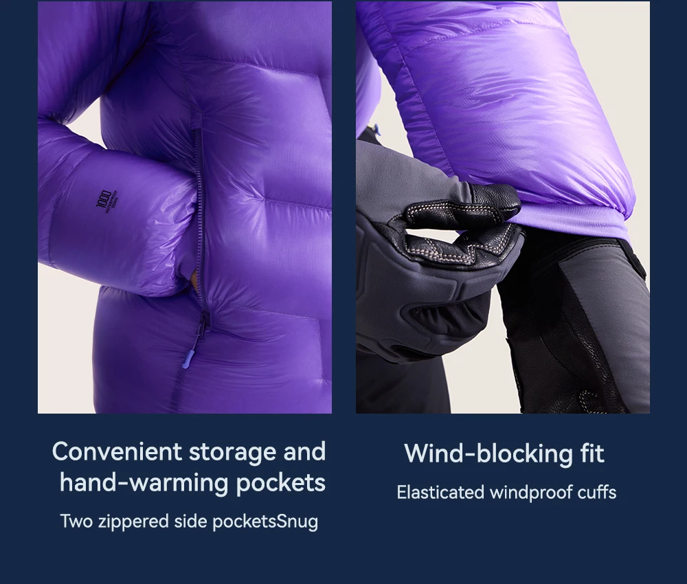 KAILAS 2026 5000GT Unisex Daunenjacke 1000FP Wasserabweisende Gänsedaune Mit RECCO Bequeme Aufbewahrung und Leichtgewicht KG2613115 – Detail 17