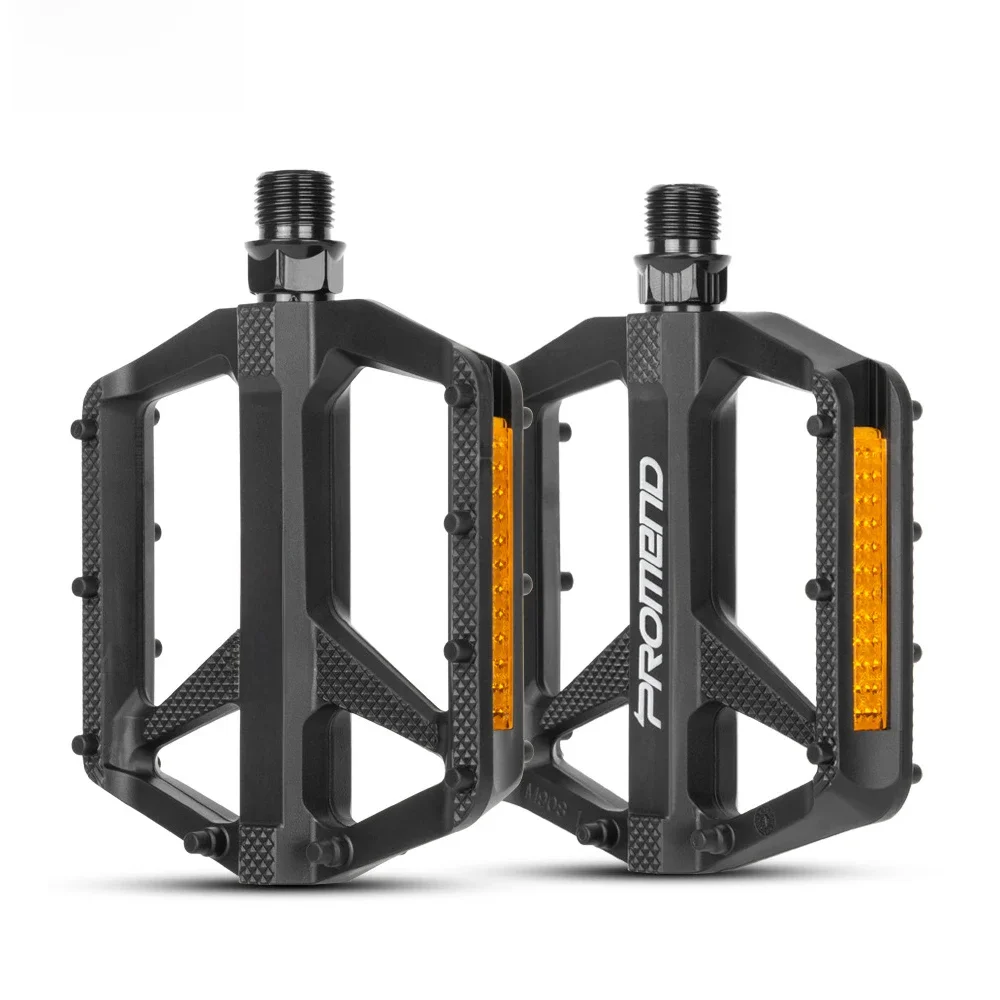 AliExpress PROMEND MTB Bicycle Ultralight Nylon Pedal Anti-Slip DU Bearing Wide Platform Pedal With Reflective Sheet MTB Bike Accessories Only 277g