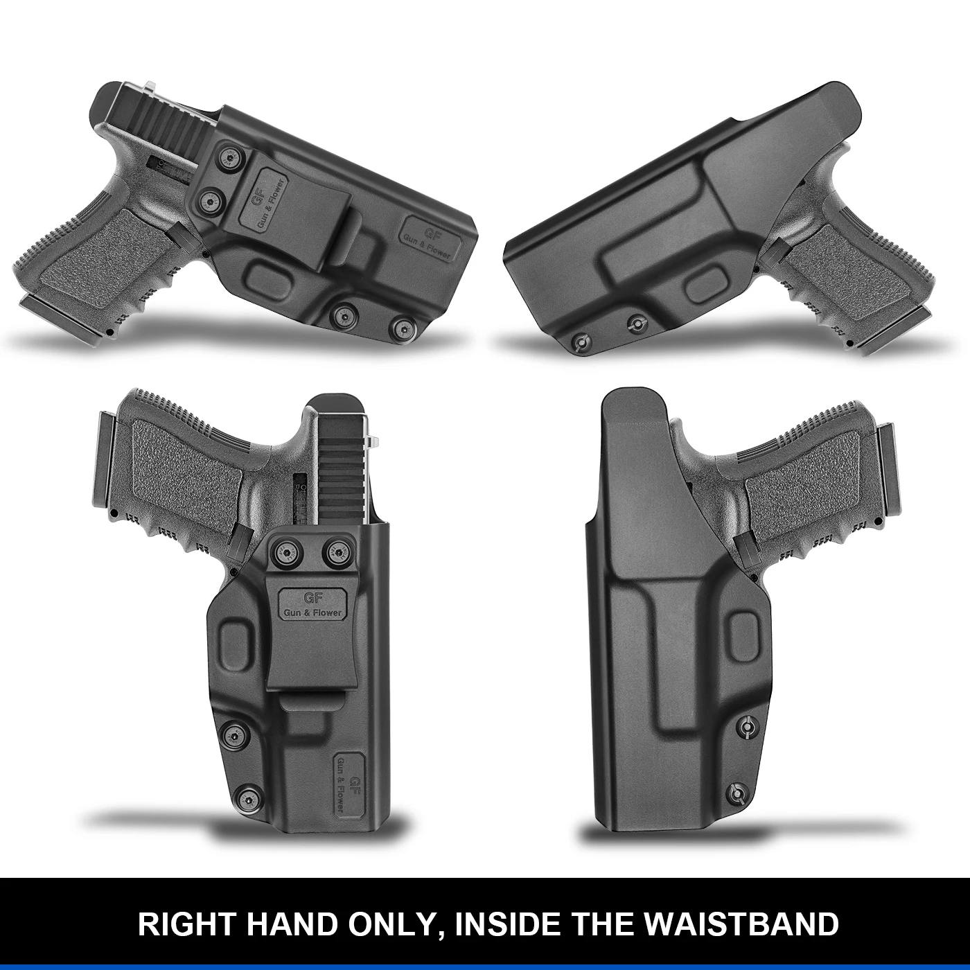 Polymer Belt Carry Holster for Glock 19, 19x23, 32, 45(Gen 5, 4, 3), Right Handed Inside the Waistband, Gunflower