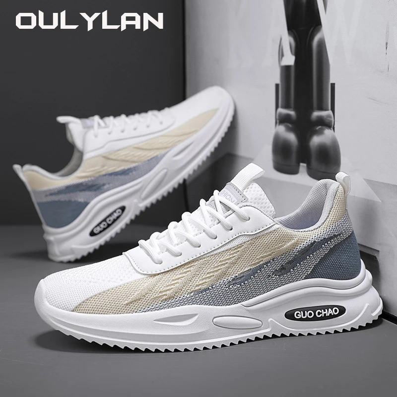 2024 Men's Running Sneakers Summer Breathable Shoes for Sports Anti slip Soft Sole Fitness Training Shoes Casual Mesh Shoes