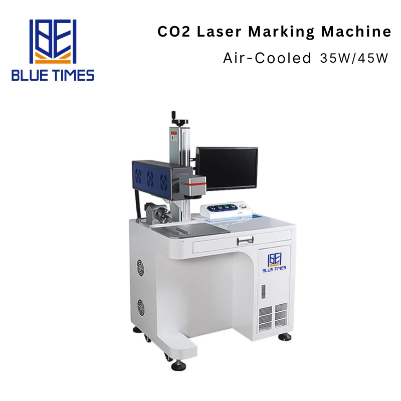 Bluetimes CO2 Laser Wood Acrylic Marking Machine Metal Pipe Engraving 40W 35W For Non-Metal Support Lightburn