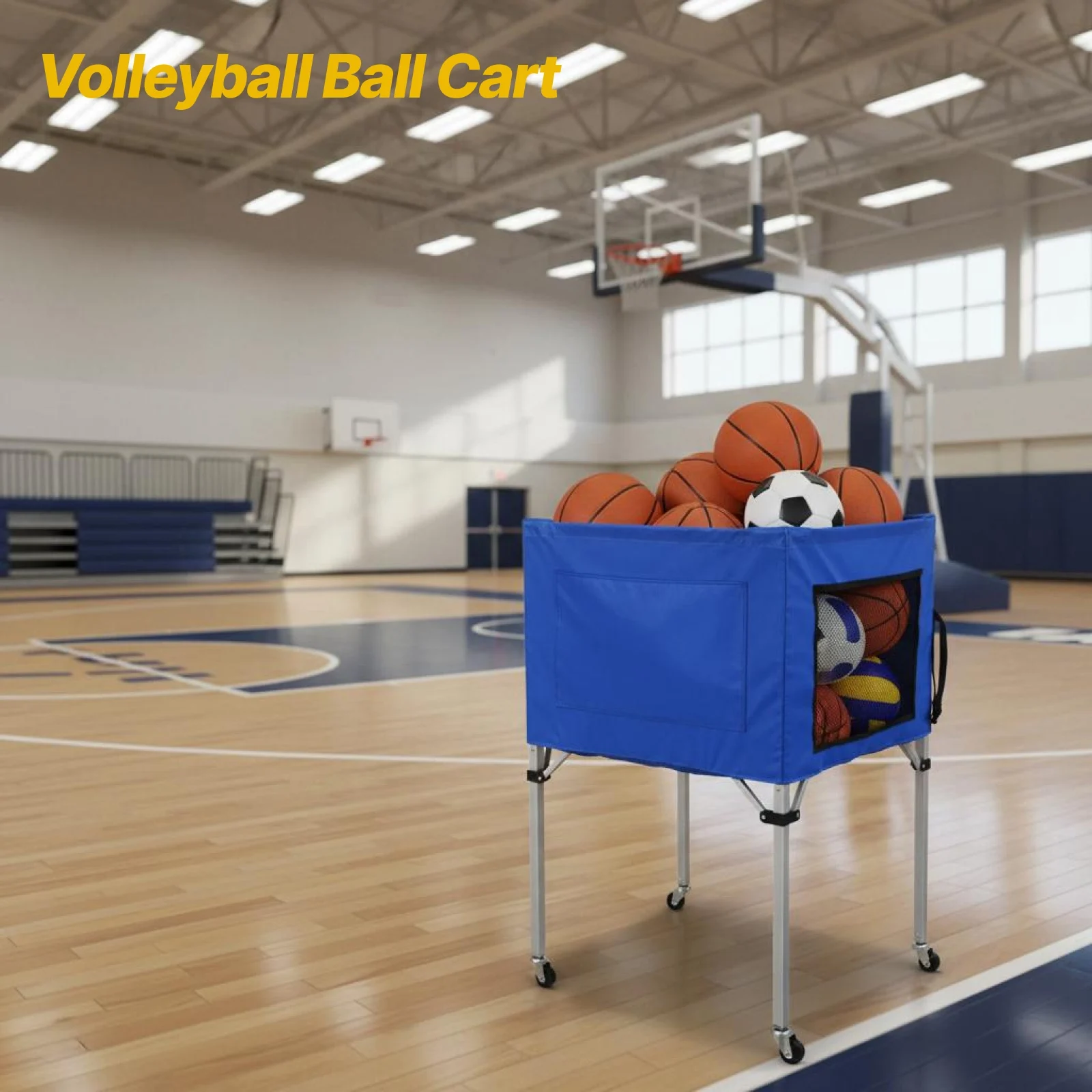 Volleyball Cart with Wheels Ro - Sports Equipment Garage Storage review and price