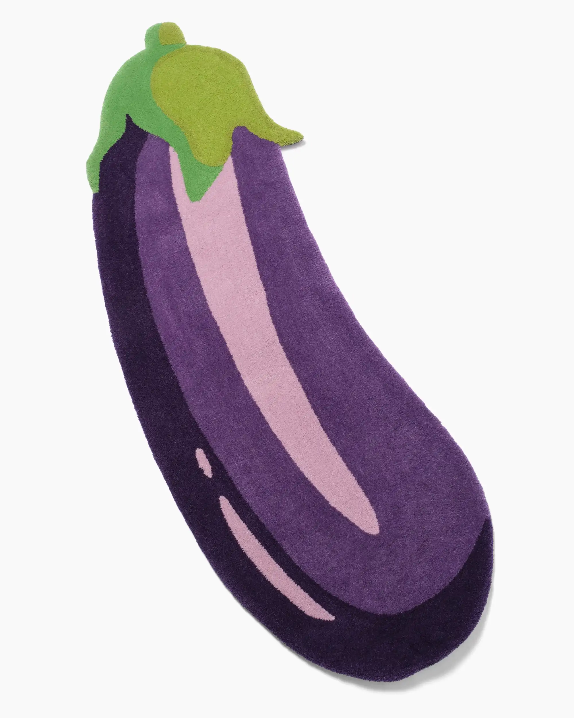 Purple Eggplant 3D Rug Printing Technology Simple Housewarming Gift Handmade Non-Slip Decorative Carpet