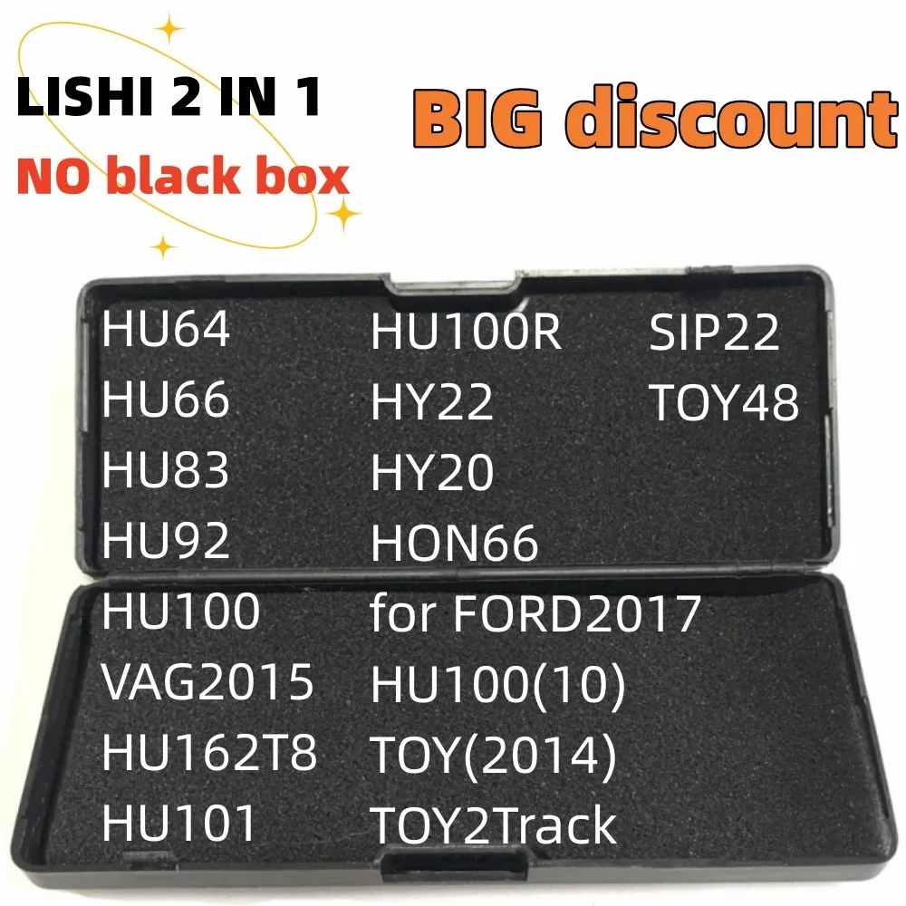 no box Lishi 2 in 1 HU64 HU66 HU83 HU92 HU100 VAG2015 HU101 HU100R HY20 HY22 SIP22 TOY2Track TOY(2014) TOY48 HON66