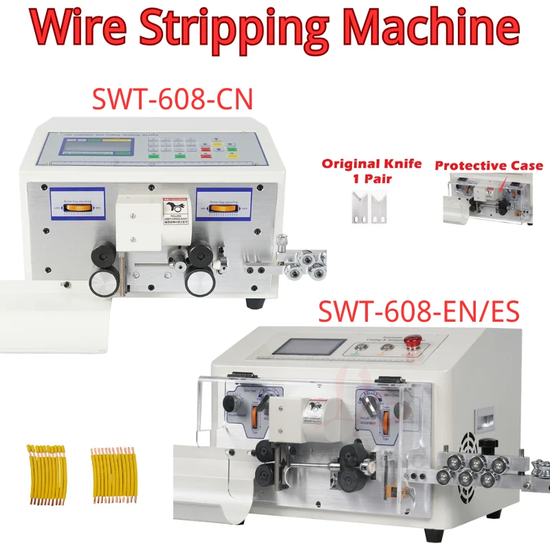 

Wire Stripping Machine SWT-608-CN/EN/ES Double Wheel Four Wheel Drive Computer Automatic Wire Stripping Machine 0.1 to 8mm2 220V