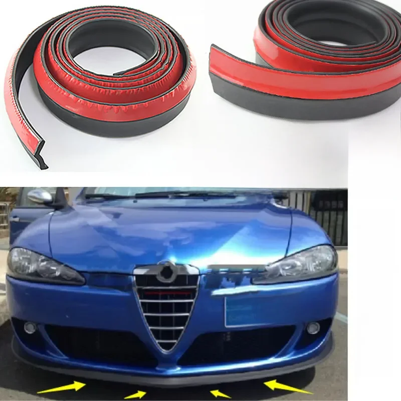 Dla Alfa Romeo 147 156 159 166 GTA AR Brera Spider samochód zestaw do zderzaka przednia tylna spódnica Spoiler deflektor pasek gumowy — zdjęcie 2